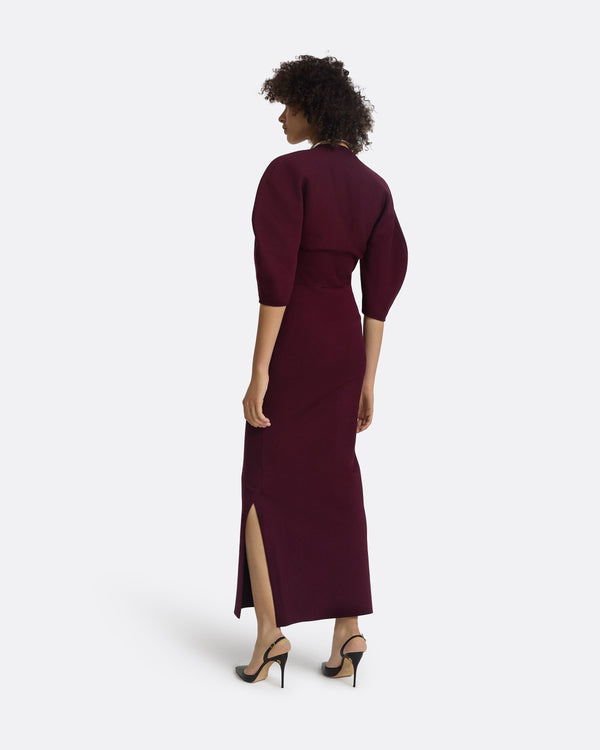 Safiyaa Nyla Currant Knit Midi Dress