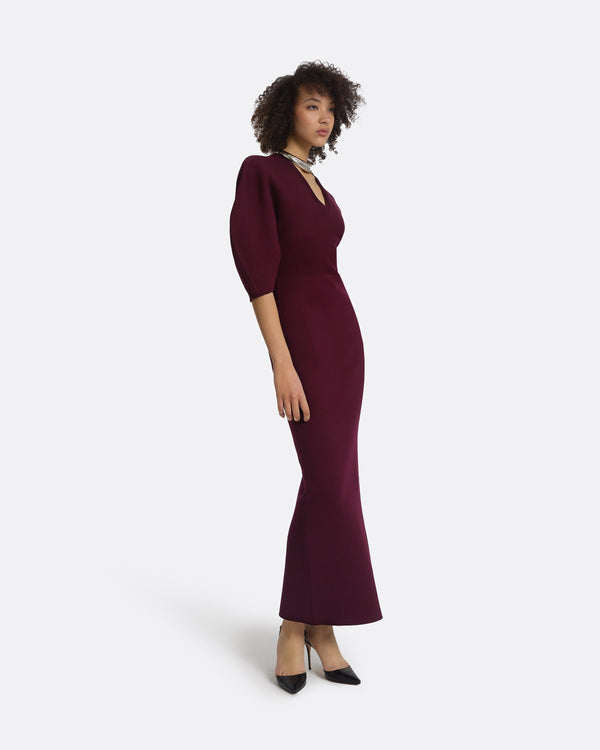 Safiyaa Nyla Currant Knit Midi Dress