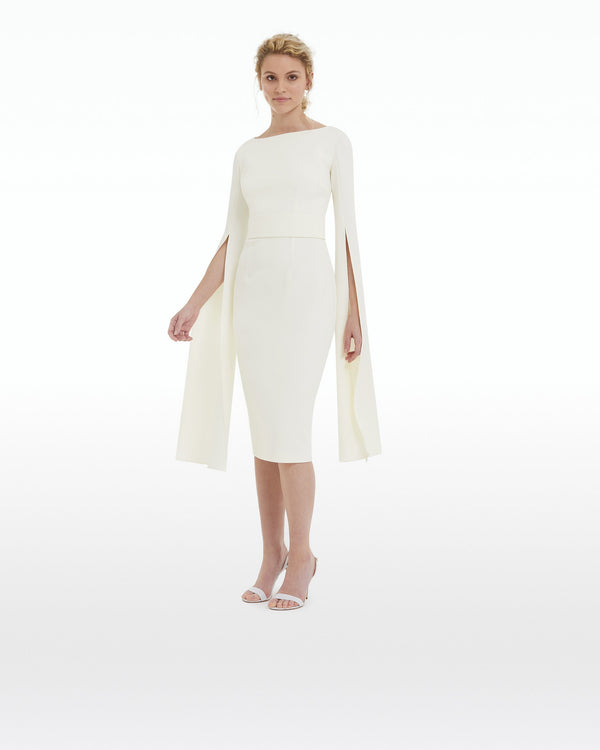 safiyaa Octavia Ivory Midi Dress