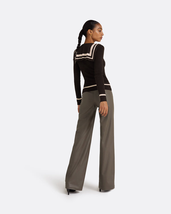 Safiyaa Odette Dark Mocha & Powder Knit