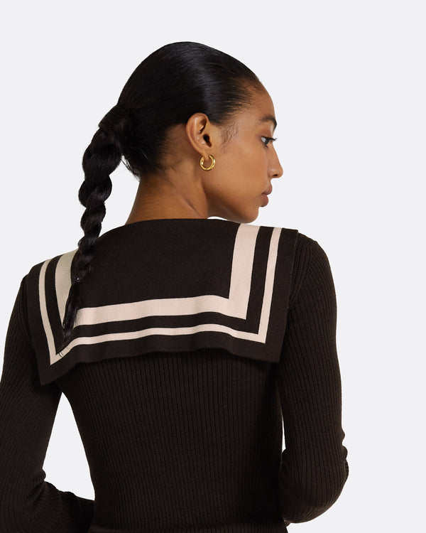 Safiyaa Odette Dark Mocha & Powder Knit