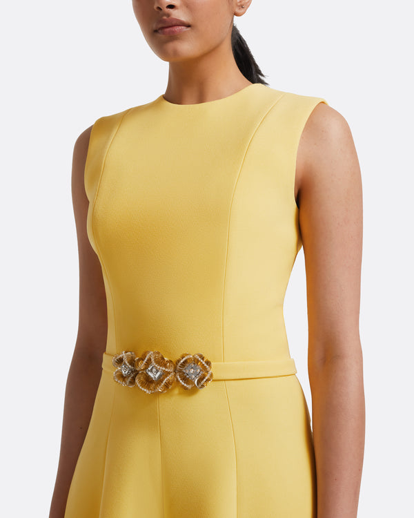 Safiyaa Okimi Dress In Aspen Gold With Aspen Gold