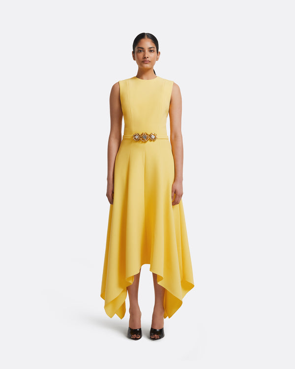 safiyaa Okimi Dress in Aspen Gold with Aspen Gold