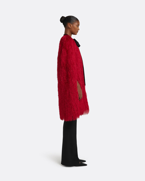 Safiyaa Ollie Cape In Crimson