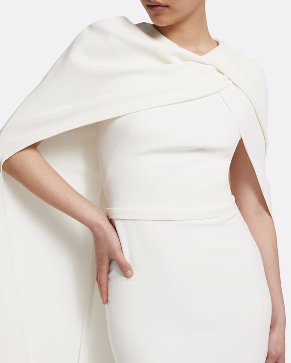 Safiyaa Oria Midi Dress In Ivory