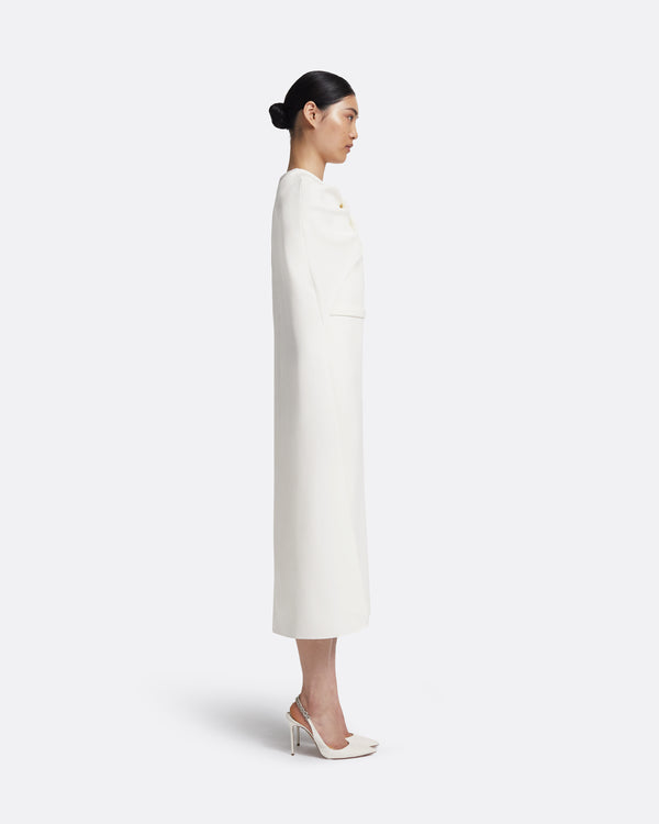 Safiyaa Oria Midi Dress In Ivory