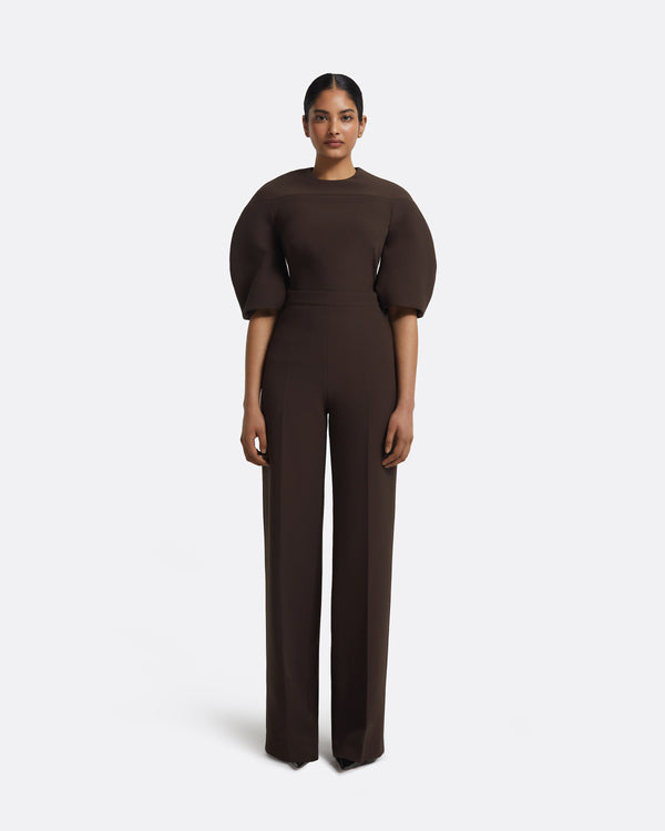 safiyaa Orla Trousers in Peat Brown