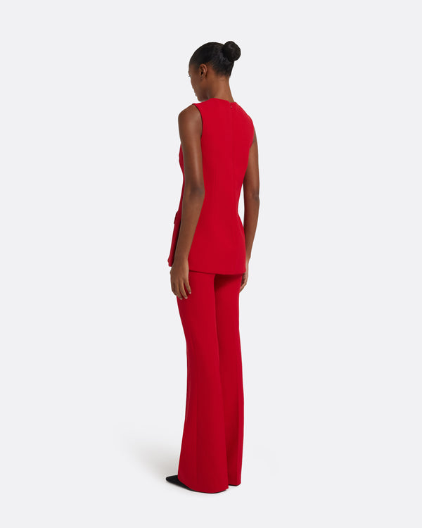 Safiyaa Oscar Top In Crimson