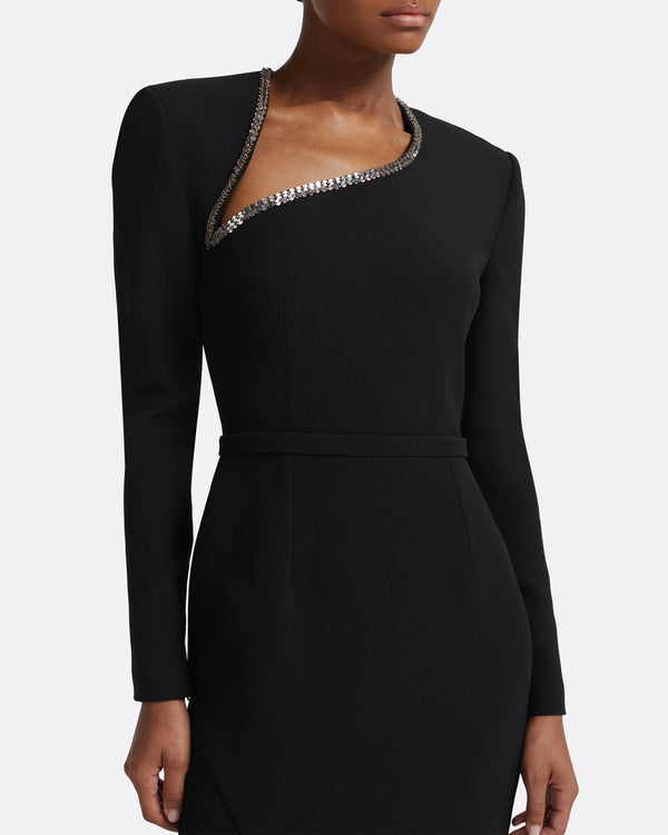 Safiyaa Ottavia Black Long Dress