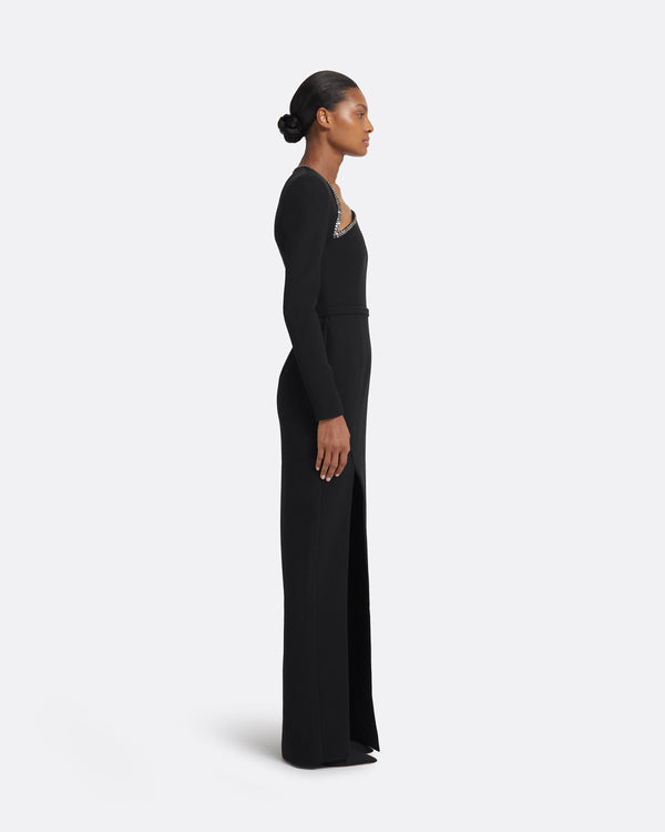 Safiyaa Ottavia Black Long Dress