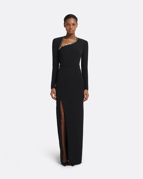safiyaa Ottavia Black Long Dress