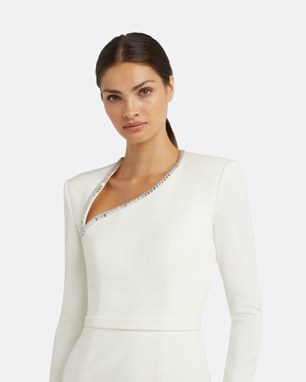 Safiyaa Ottavia Ivory Long Dress