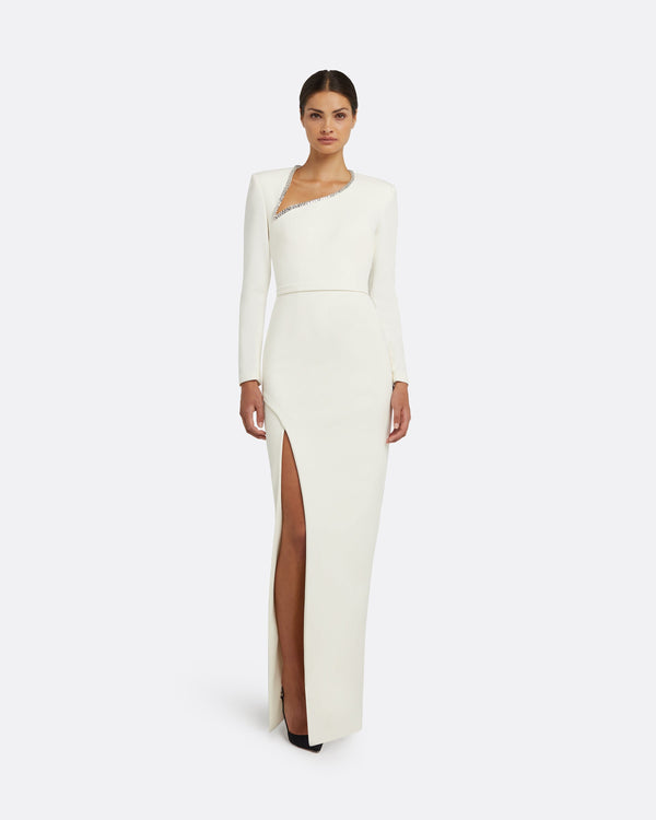 safiyaa Ottavia Ivory Long Dress