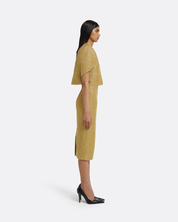 Safiyaa Palmer Cape In Yellow Gold