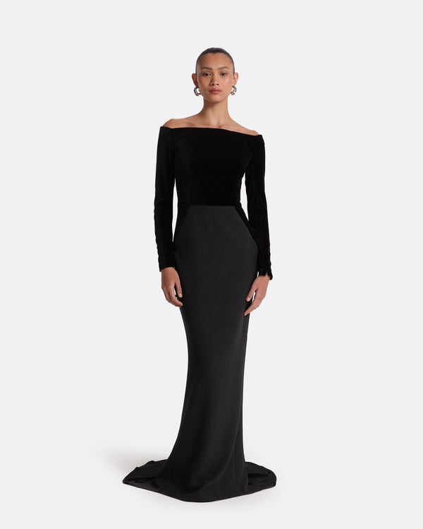 safiyaa Pazienza Black Long Dress