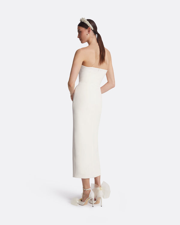 Safiyaa Peggie Ivory Midi Dress