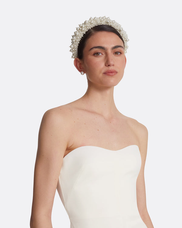 Safiyaa Peggie Ivory Midi Dress