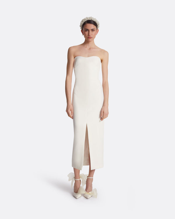 safiyaa Peggie Ivory Midi Dress