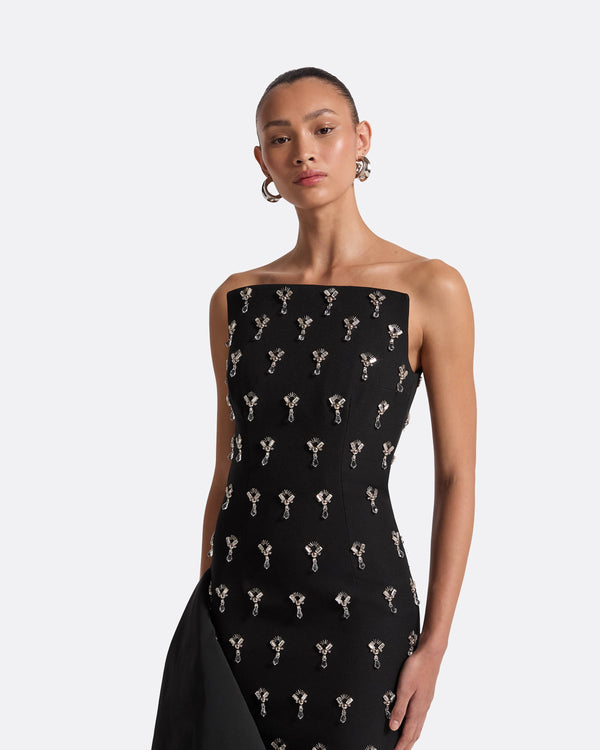 Safiyaa Pia Black Long Dress