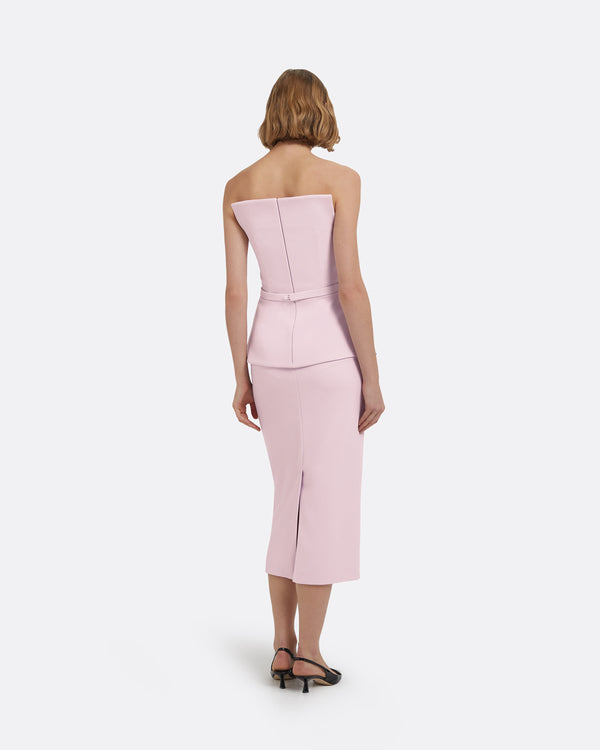 Safiyaa Pomona Midi Skirt In Lilac Snow