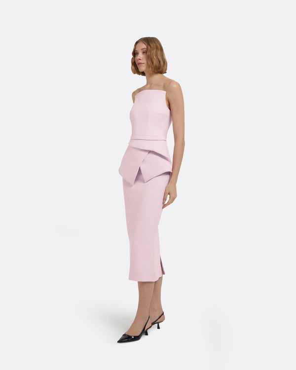 Safiyaa Pomona Midi Skirt In Lilac Snow