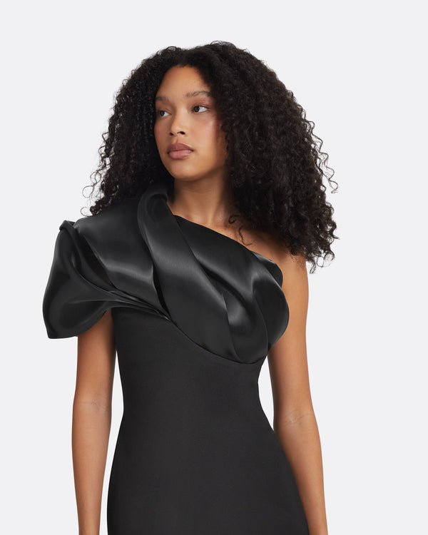 Safiyaa Porto Black Long Dress