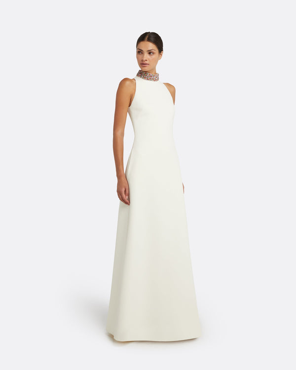 Safiyaa Priscilla Ivory Long Dress