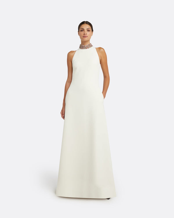 safiyaa Priscilla Ivory Long Dress
