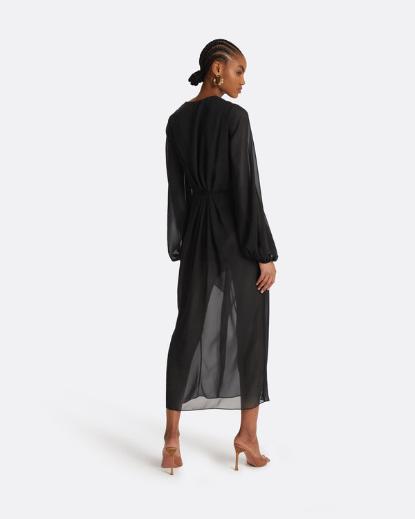 Safiyaa Prova Black Midi Dress