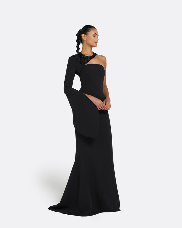 Safiyaa Raha Black Long Dress