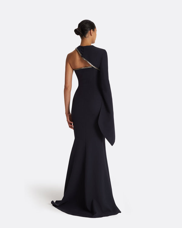 Safiyaa Raha Midnight Navy Long Dress