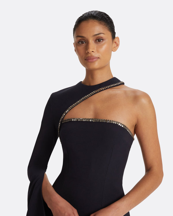 Safiyaa Raha Midnight Navy Long Dress