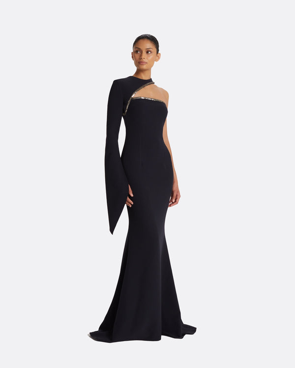 Safiyaa Raha Midnight Navy Long Dress
