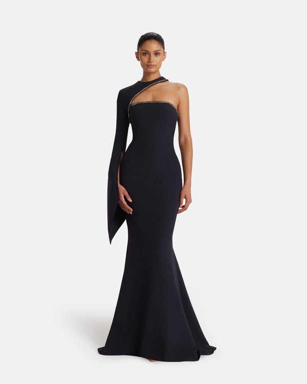 safiyaa Raha Midnight Navy Long Dress