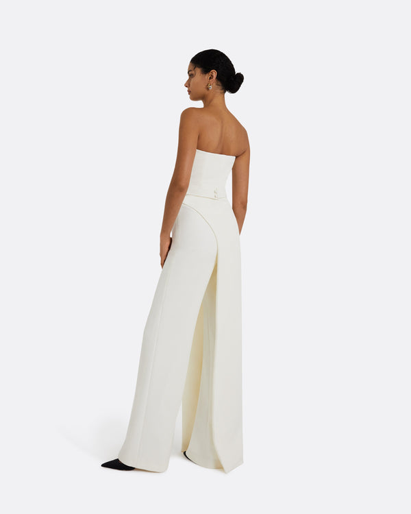 Safiyaa Remi Strapless Jumpsuit Ivory