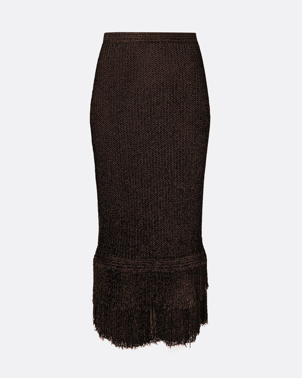 Safiyaa Remmie Deep Brown Knit Skirt