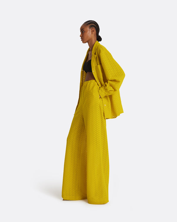 Safiyaa Rewana Chartreuse Trousers