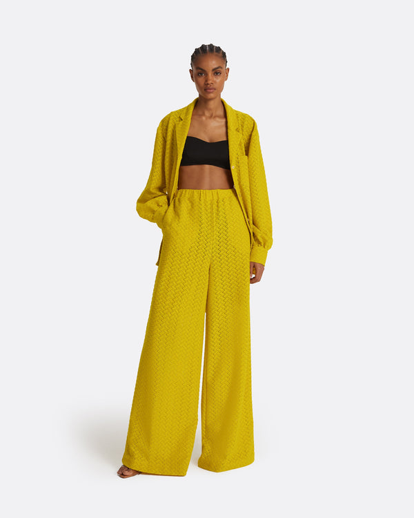 safiyaa Rewana Chartreuse Trousers