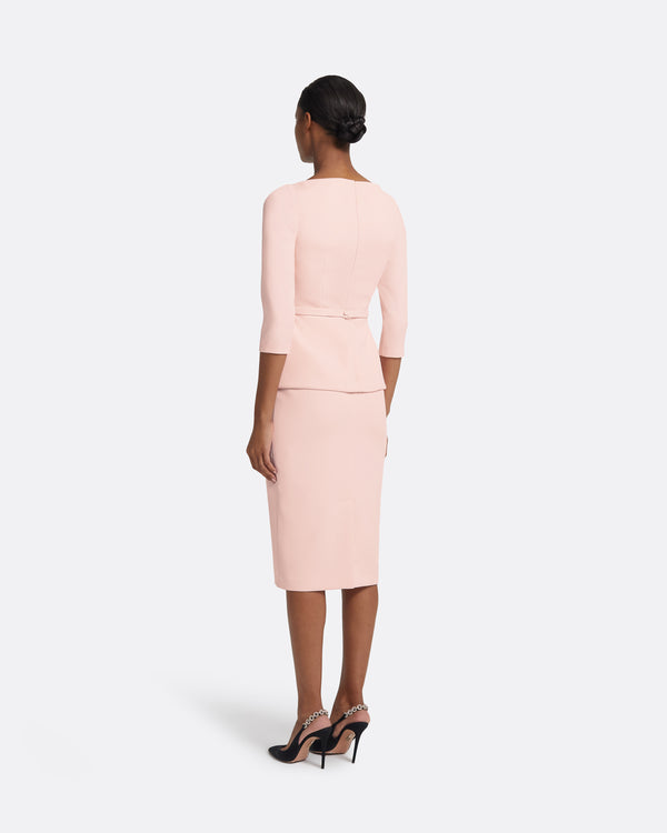 Safiyaa Rildanna Pale Pink Midi Dress