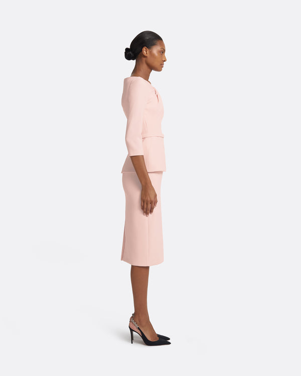 Safiyaa Rildanna Pale Pink Midi Dress