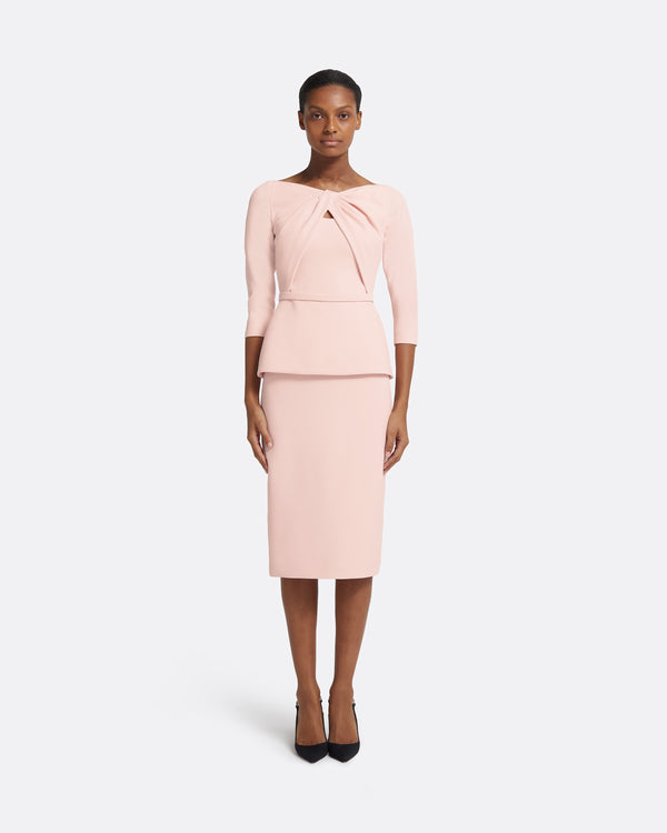 safiyaa Rildanna Pale Pink Midi Dress