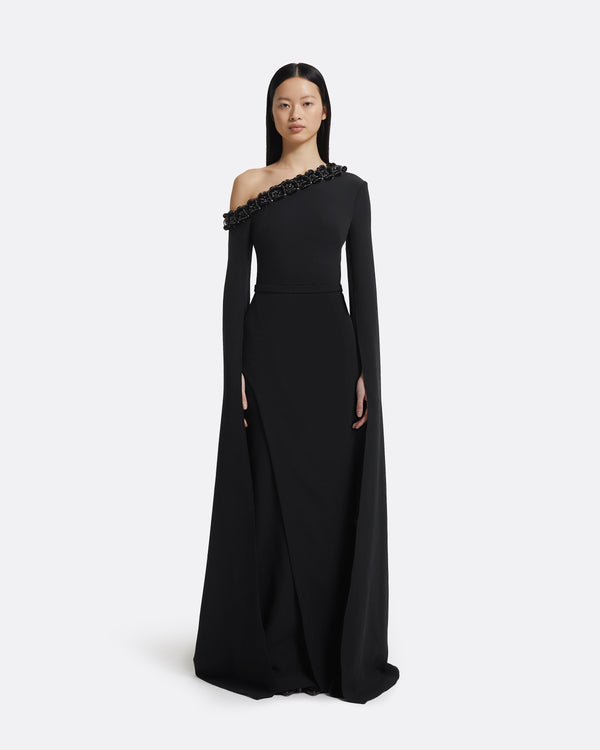 safiyaa Rinna Long Dress in Black