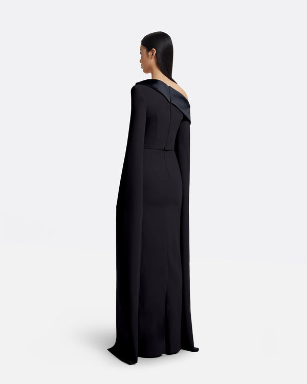 Safiyaa Rinoa Long Dress In Midnight Navy