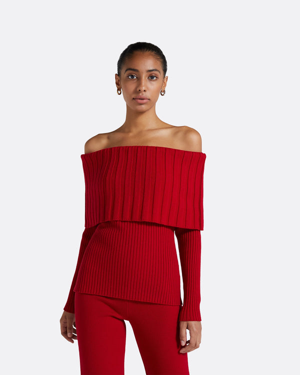 Safiyaa Risetta Azalea Red Knit
