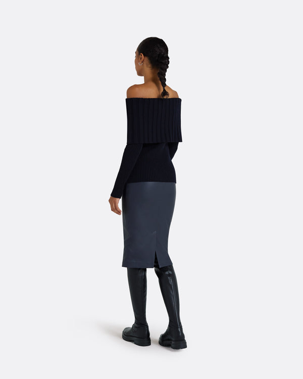 Safiyaa Risetta Navy Knit