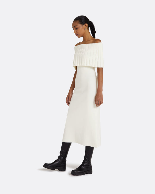 Safiyaa Risette Ivory Midi Dress