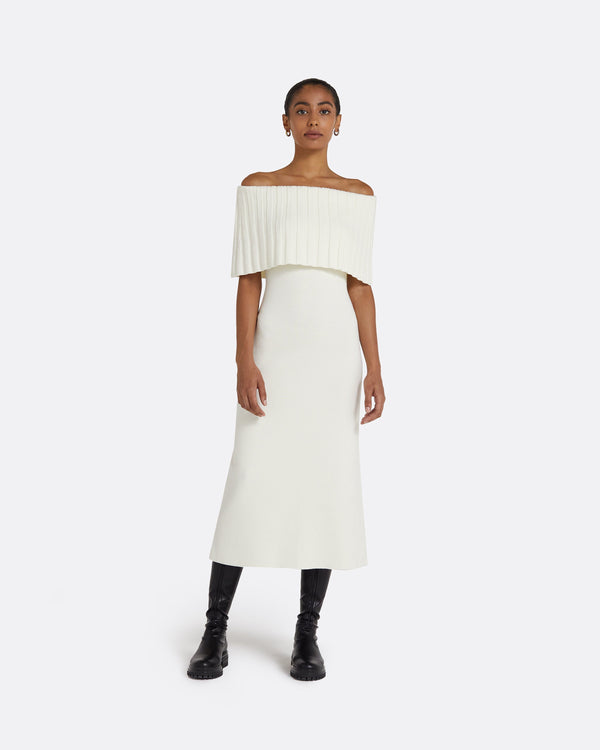 safiyaa Risette Ivory Midi Dress