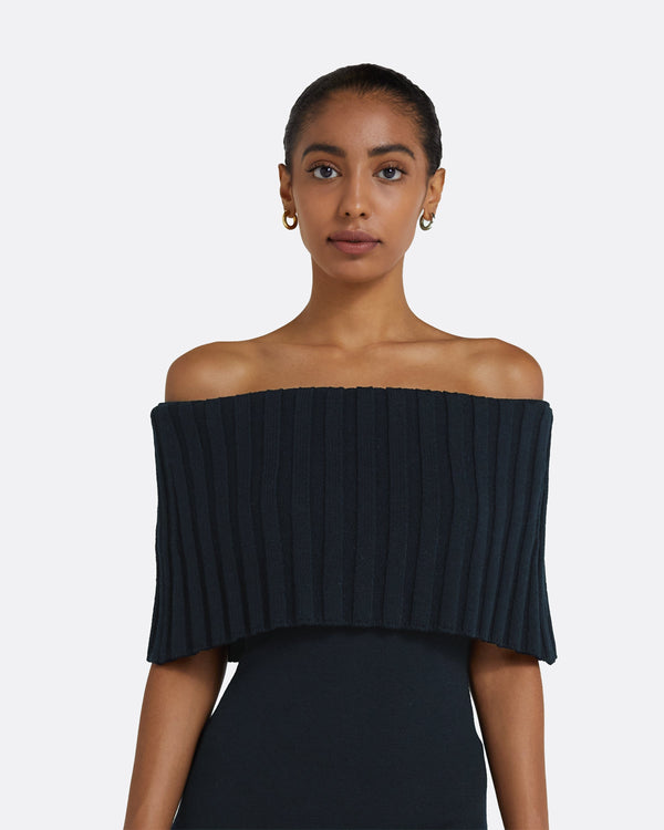 Safiyaa Risette Navy Knit Dress