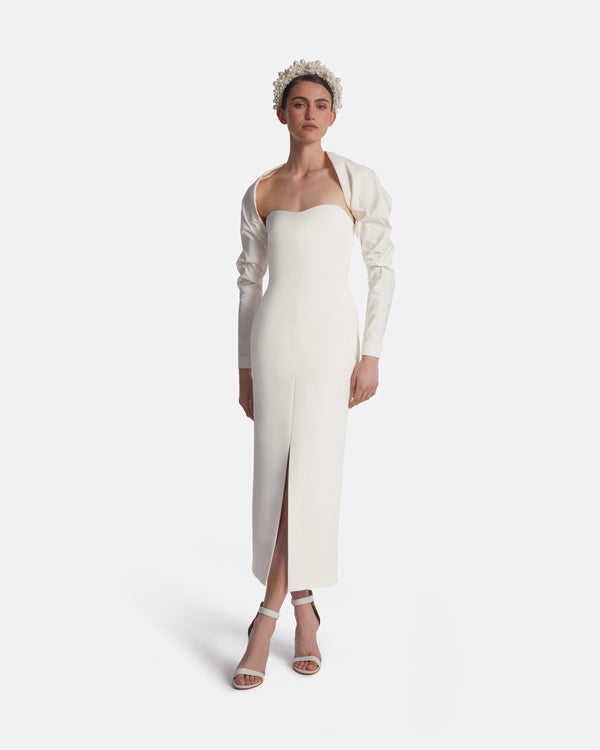 safiyaa Romane Ivory Midi Dress