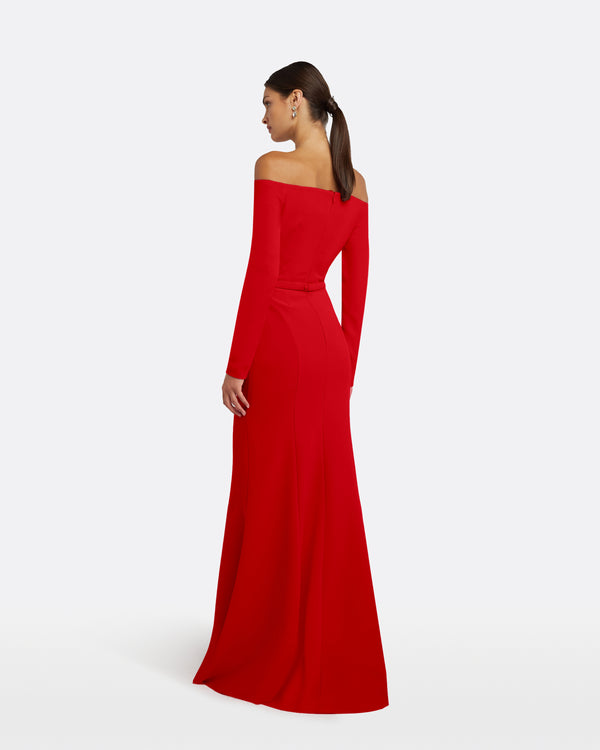 Safiyaa Rory Cherry Red Long Dress